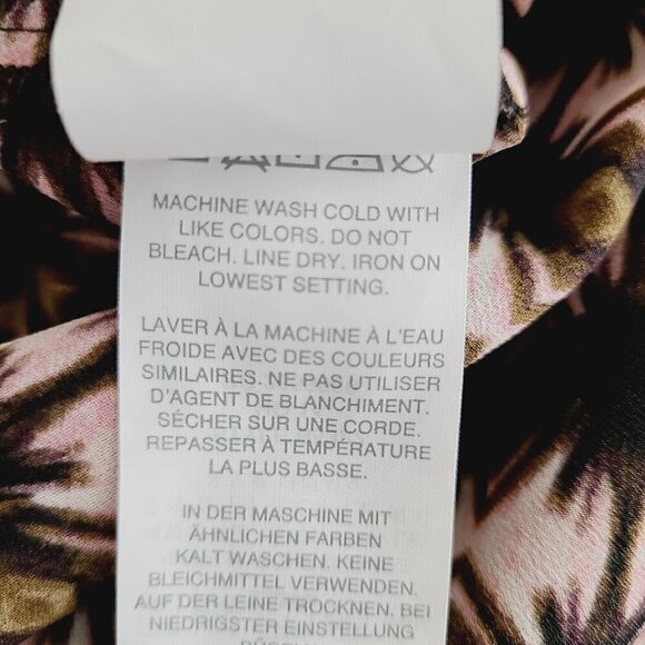 J. Crew Blouse 8‎ Brown Pink Pleat Front Short Sleeve Popover Top - Picture 6 of 6